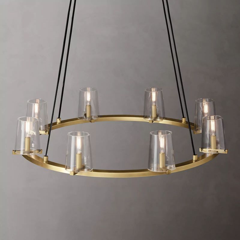 Aosta Glass Round Chandelier 36"