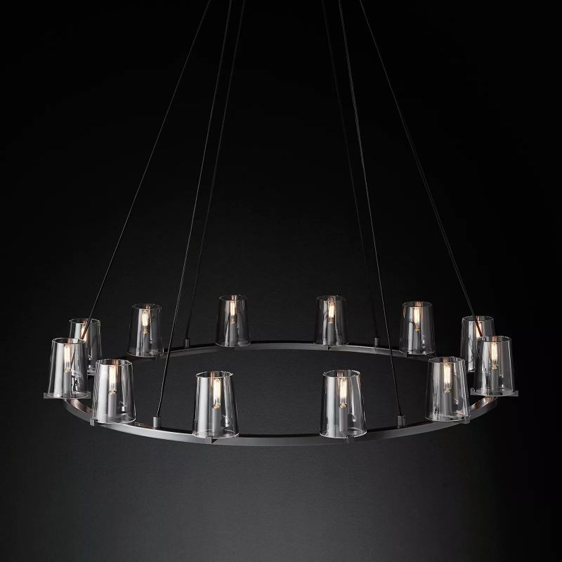 Aosta Glass Round Chandelier 48"
