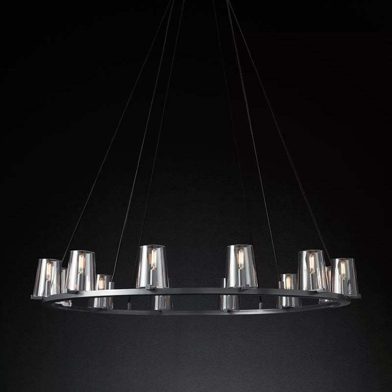 Aosta Glass Round Chandelier 48"
