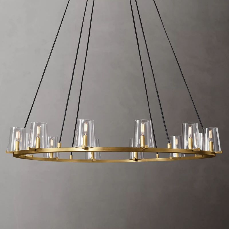 Aosta Glass Round Chandelier 48"