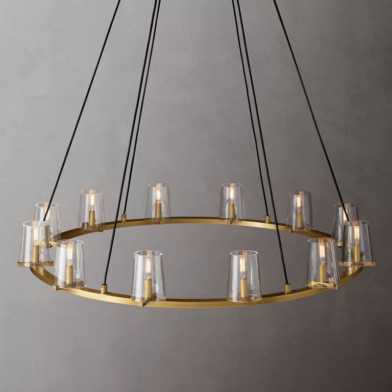 Aosta Glass Round Chandelier 48"
