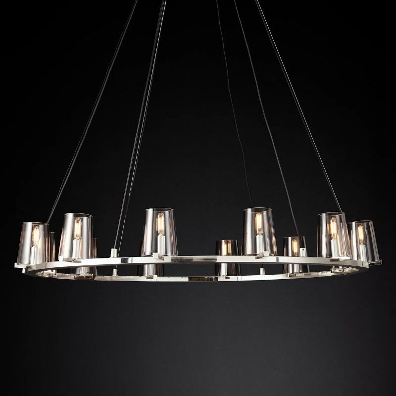 Aosta Glass Round Chandelier 48"