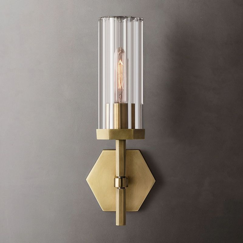 Madison Hexagonal Short Wall Sconce