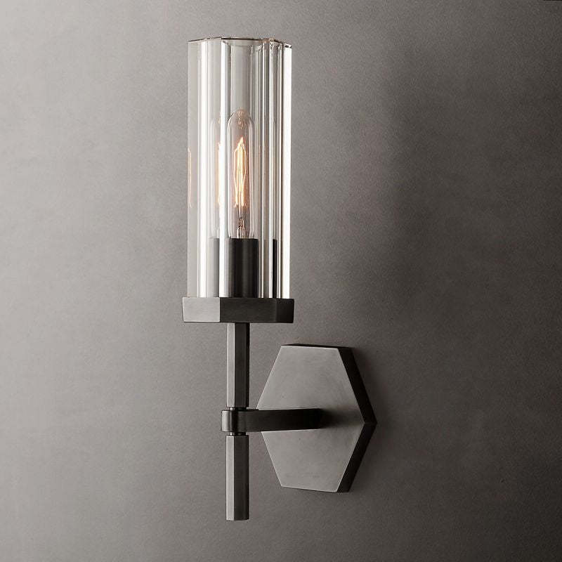 Madison Hexagonal Short Wall Sconce
