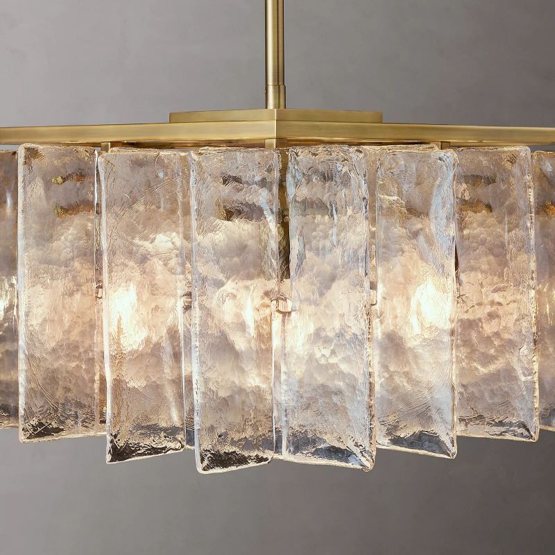 Berkley Clear Glass Square Chandelier 37"