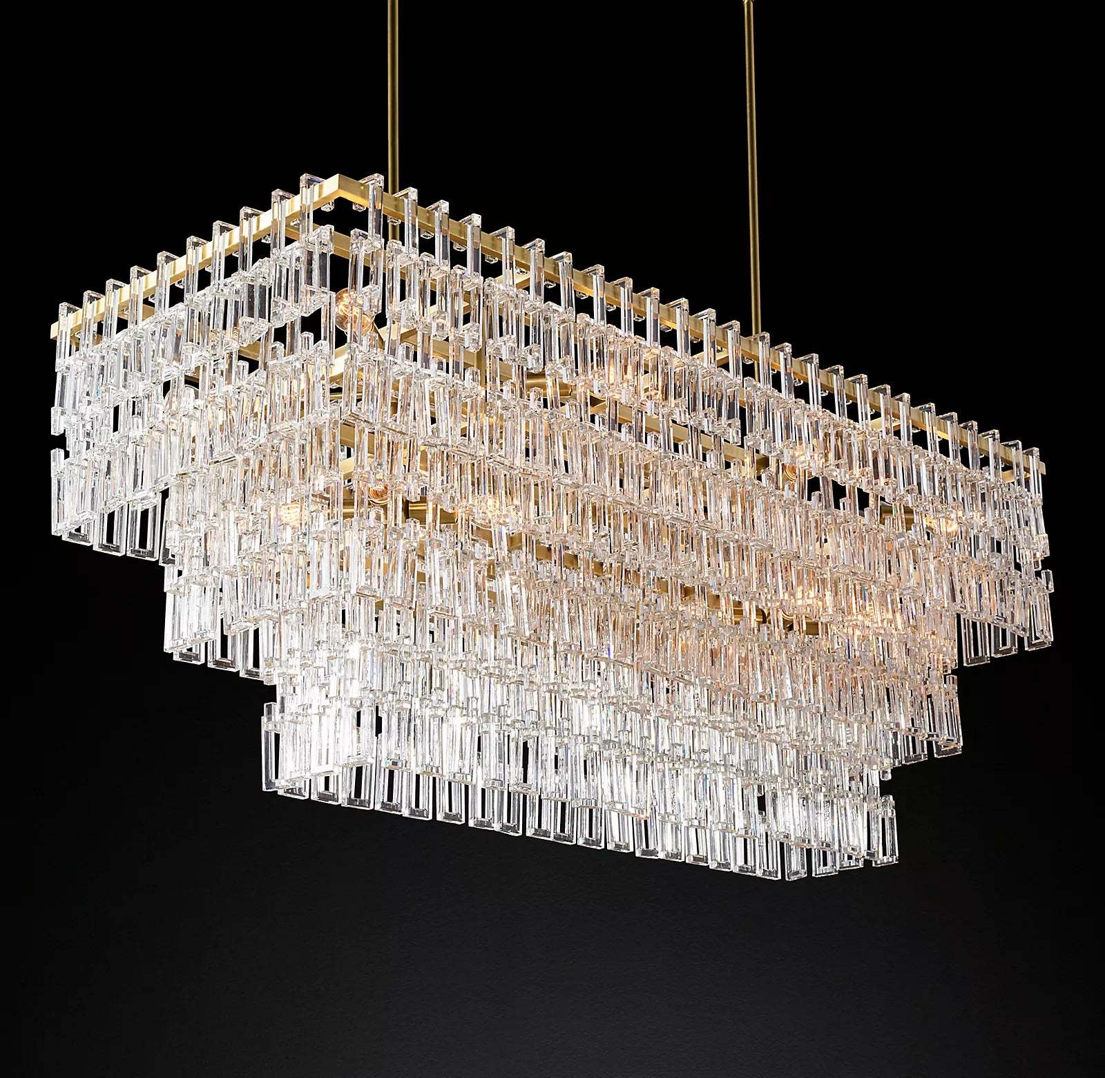 Lawrence 3-Tier Rectangular Chandelier 60"