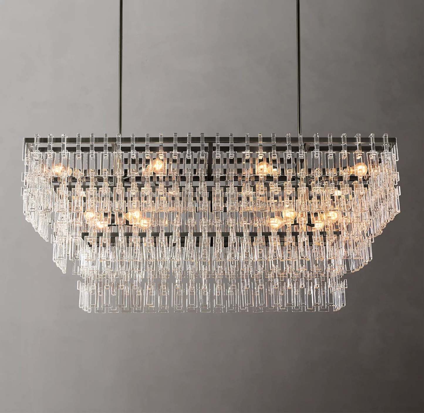 Lawrence 3-Tier Rectangular Chandelier 60"