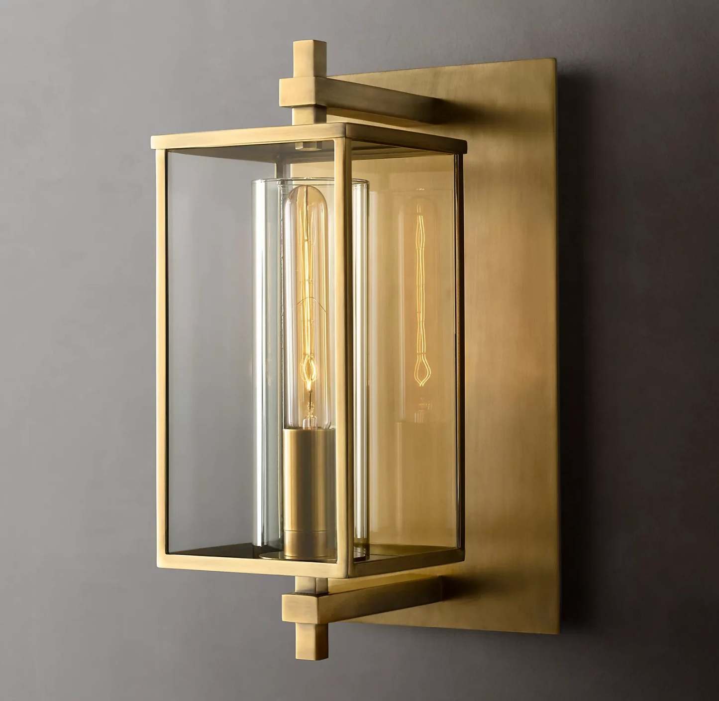 Outdoor Square Short Wall Sconce-Zylero