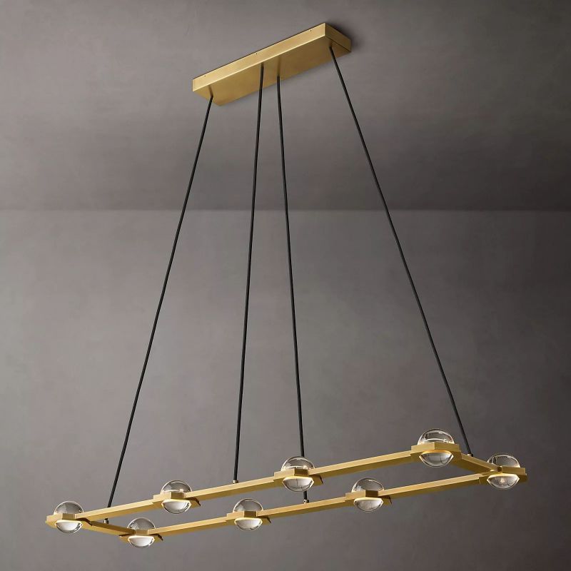 Planet Rectangular Chandelier 54 Inch