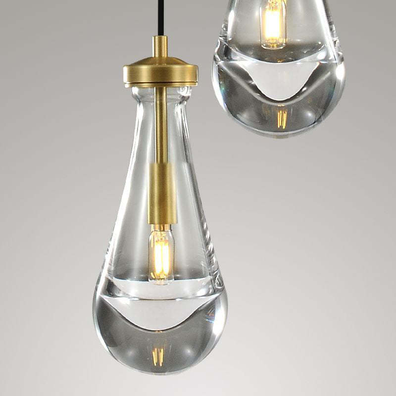 Raindrops 2-light Cord Round Chandelier