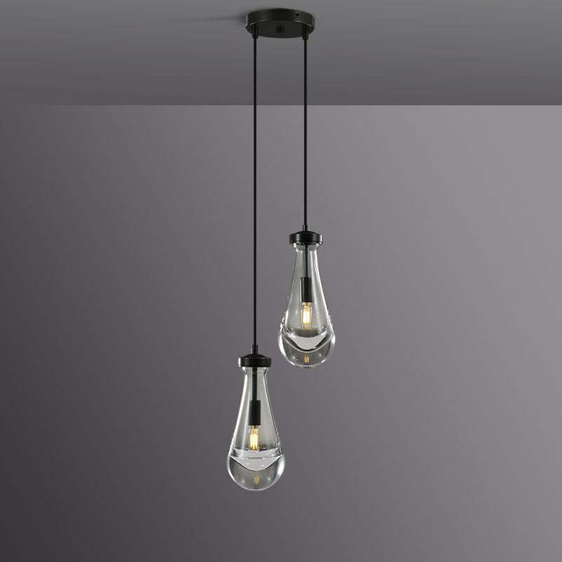 Raindrops 2-light Cord Round Chandelier