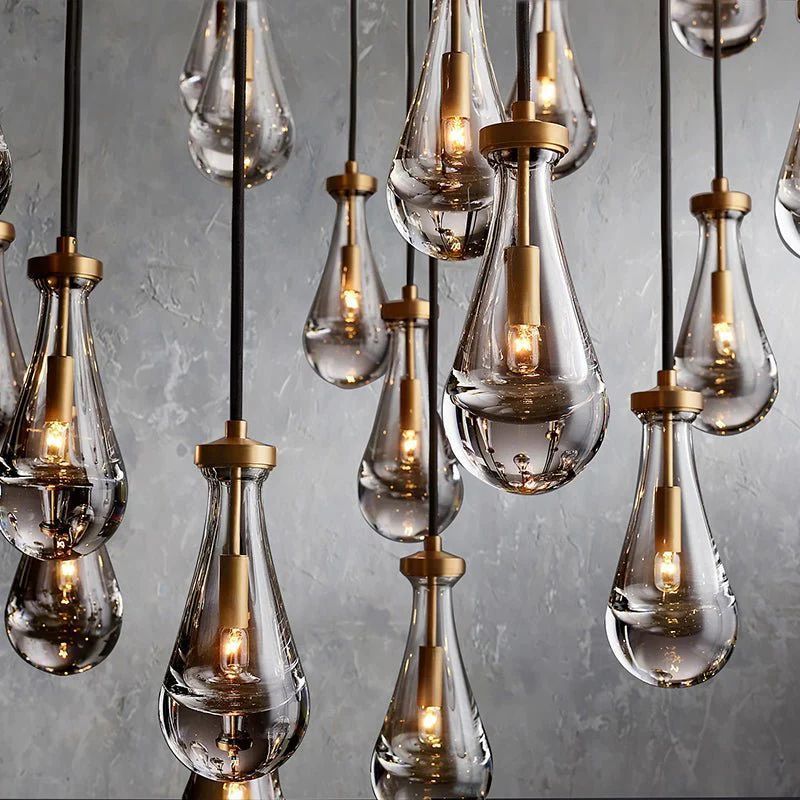 Raindrops Rectangular Chandelier 54 Inch