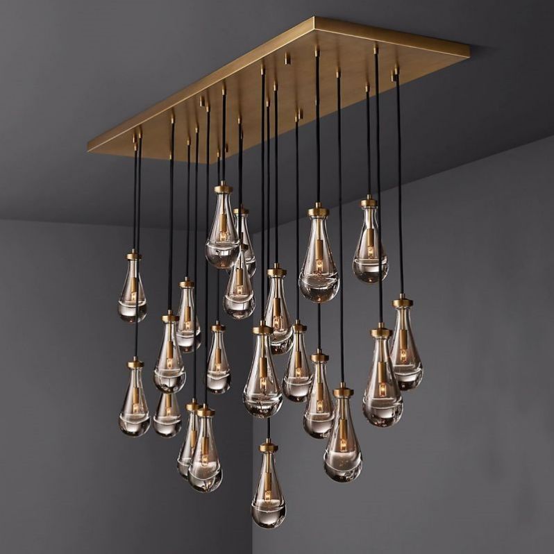 Raindrops Rectangular Chandelier 72
