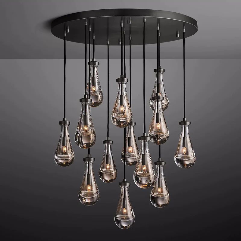 Raindrops Round Chandelier 36 Inch