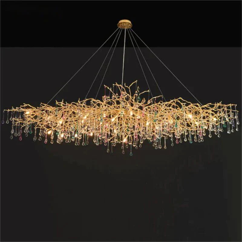 Ran Colorful Crystal Dining Branch Chandelier