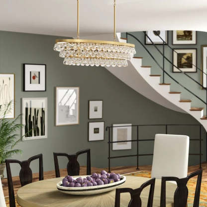 Robert Abbey Bling Oval Chandelier 42"