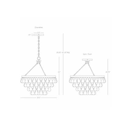 Robert Abbey Bling Round Chandelier 20"