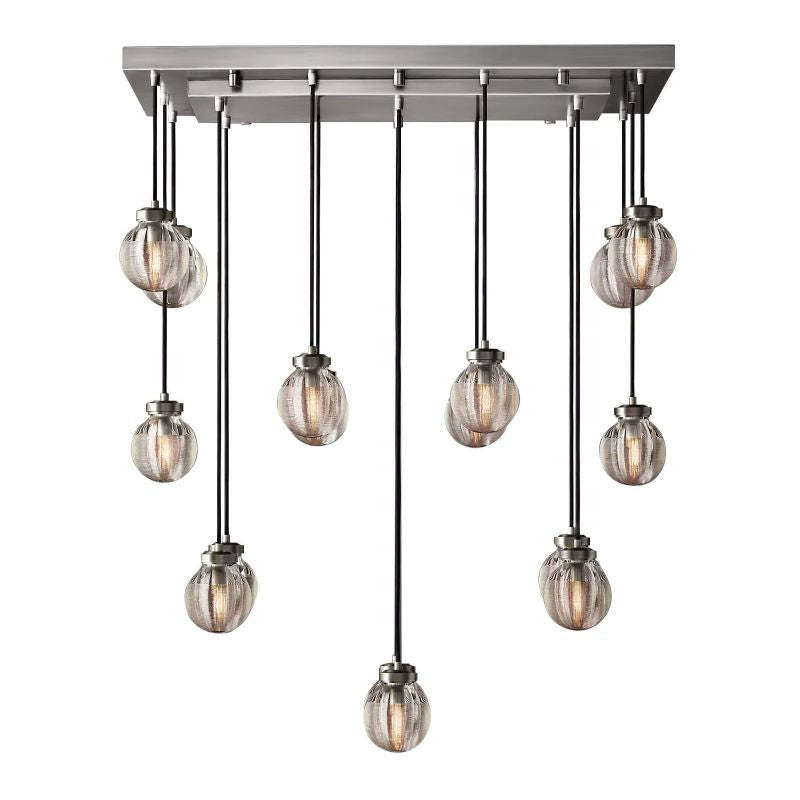 Roby Spherical Modern Rectangular Chandelier 36 Inch