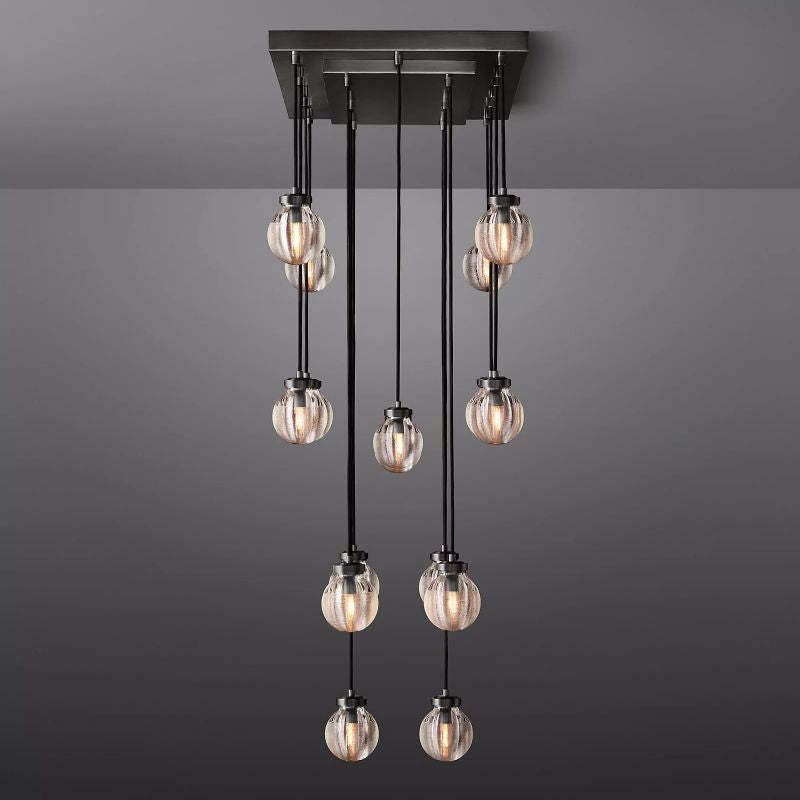 Nashville Spherical Modern Rectangular Chandelier 36"