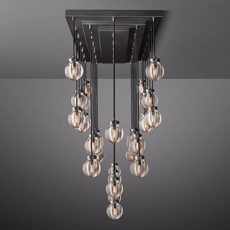 Nashville Spherical Modern Rectangular Chandelier 72"