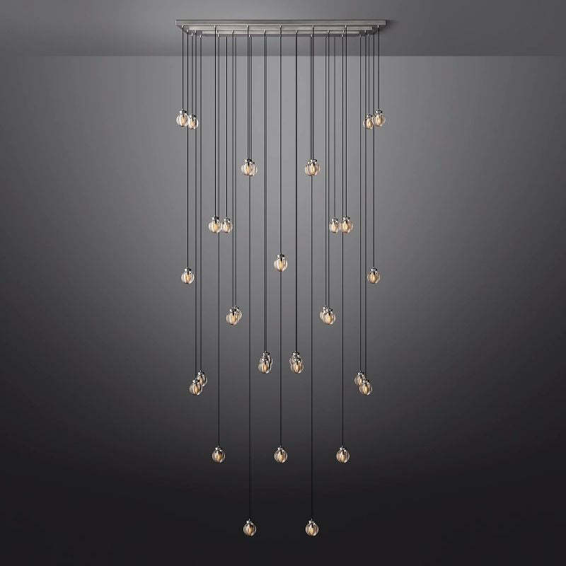 Nashville Spherical Modern Rectangular Chandelier 72"