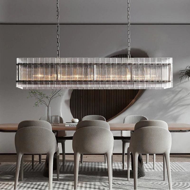 San Marco Modern Rectangular Chandelier 54 Inch