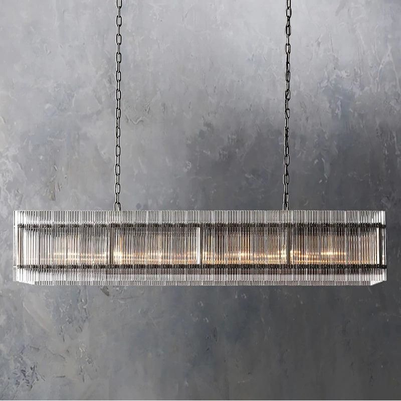 San Marco Modern Rectangular Chandelier 54 Inch