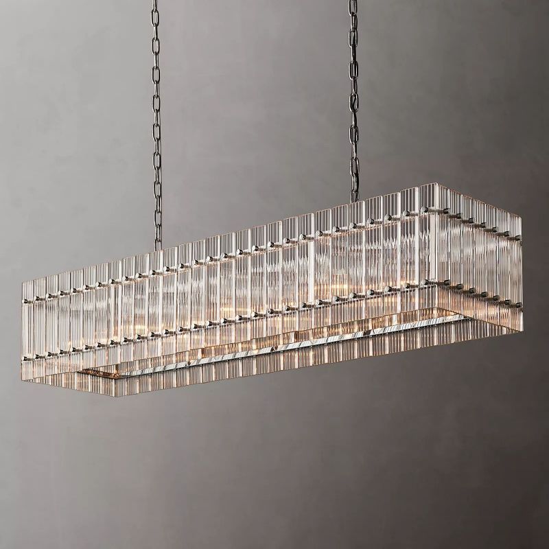 San Marco Modern Rectangular Chandelier 54 Inch