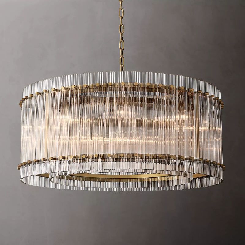 Durango Glass Round Chandelier 37"