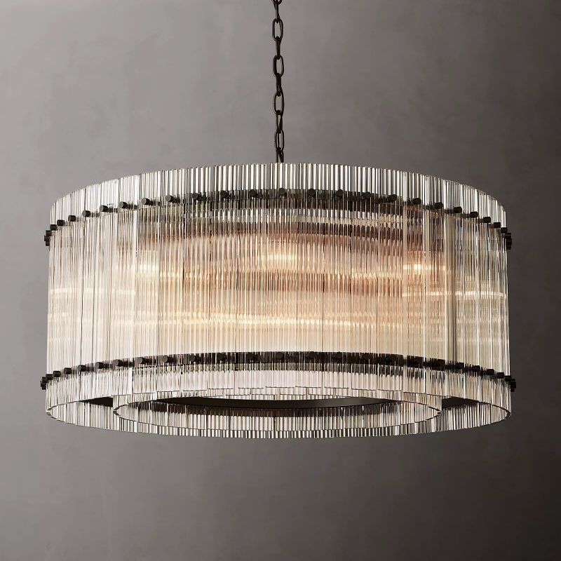 San Marco Glass Round Chandelier 37 Inch