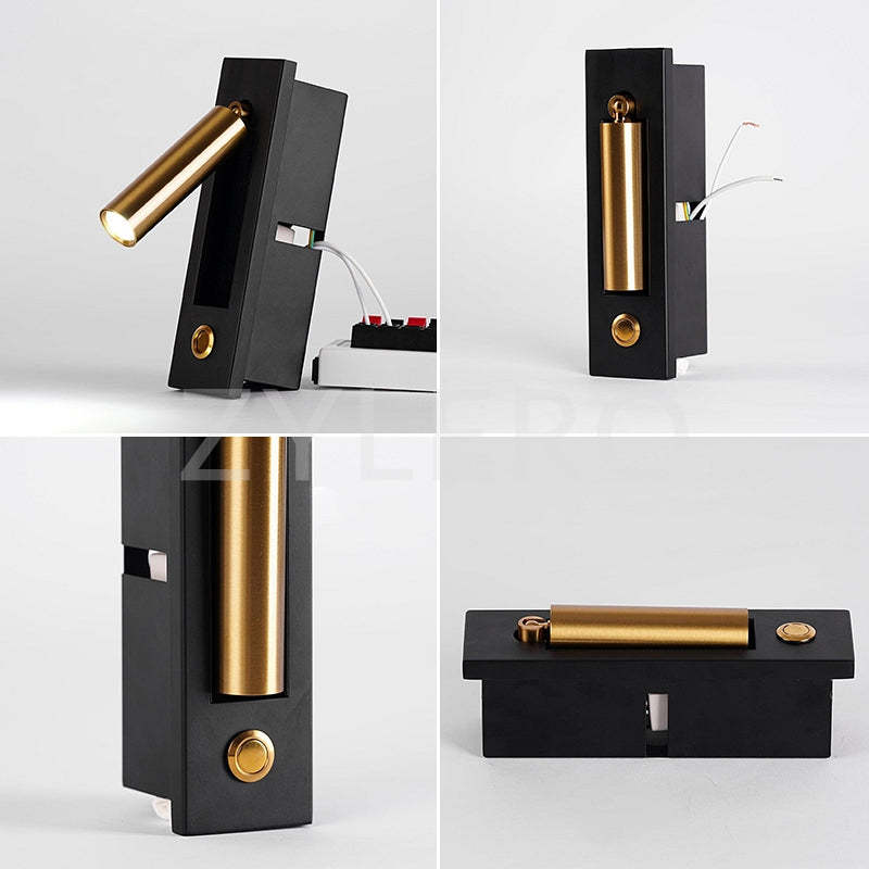 Detailed display pictures of Sway Embedded Bedside Sconce