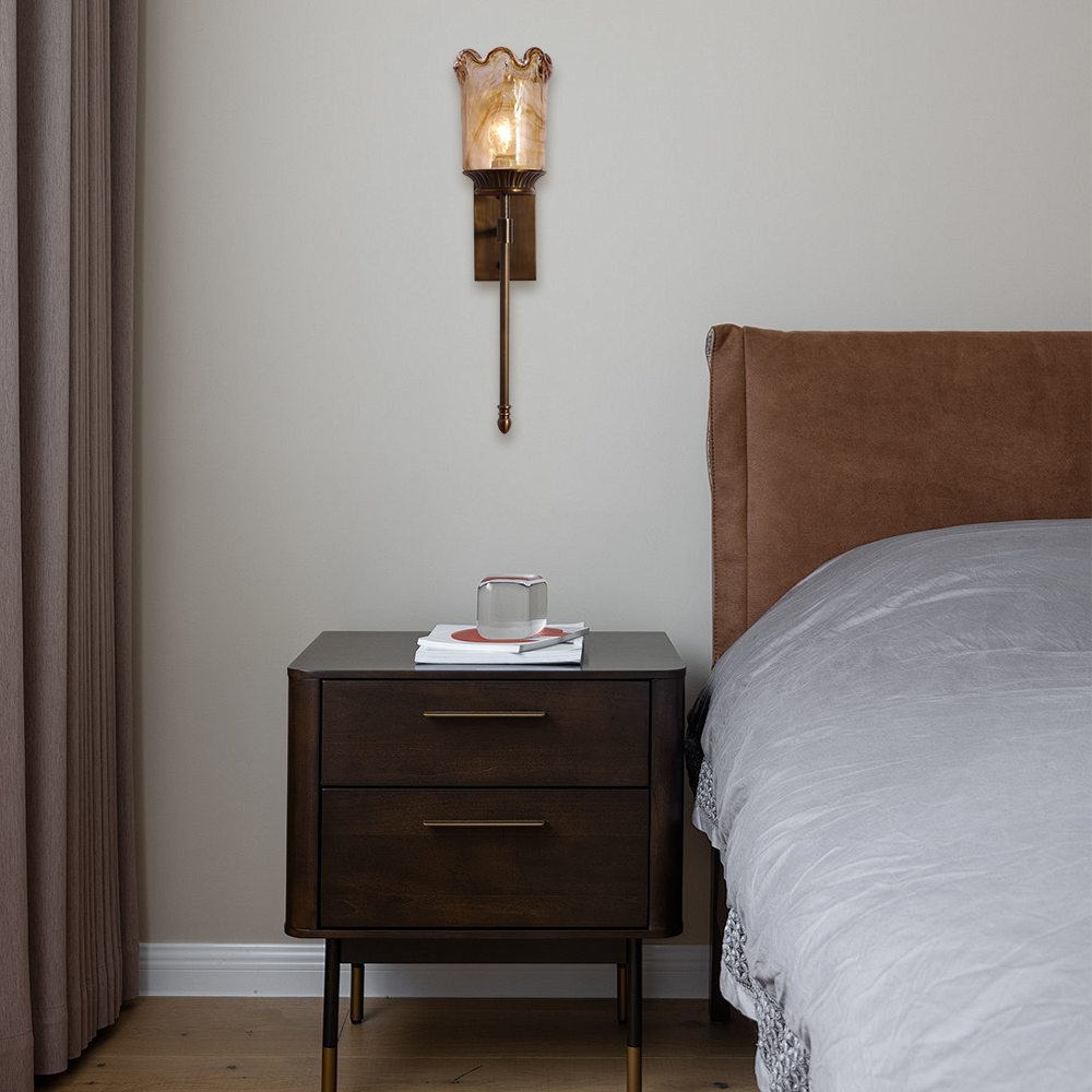 Simple Retro Glass Wall Sconce