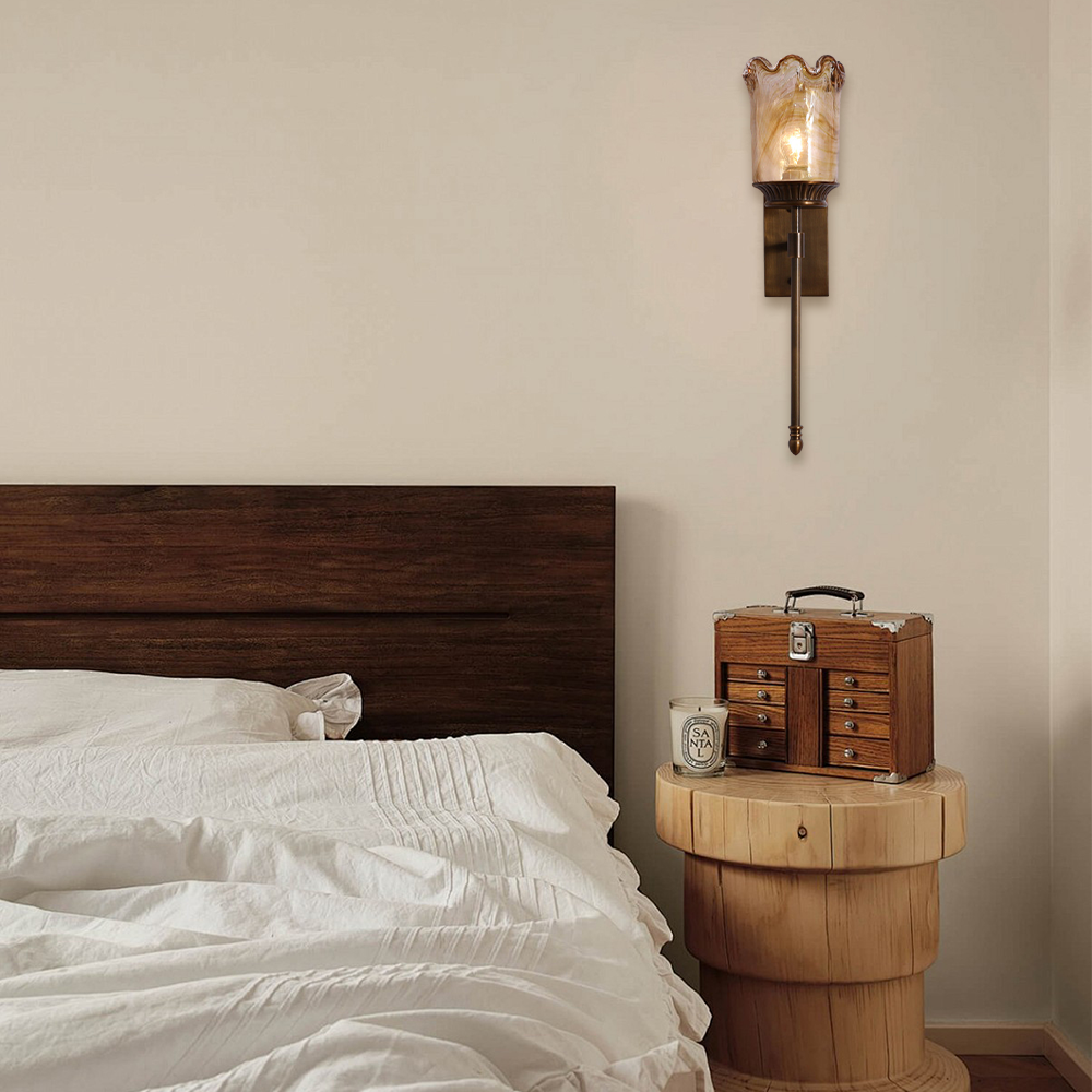 Simple Retro Glass Wall Sconce