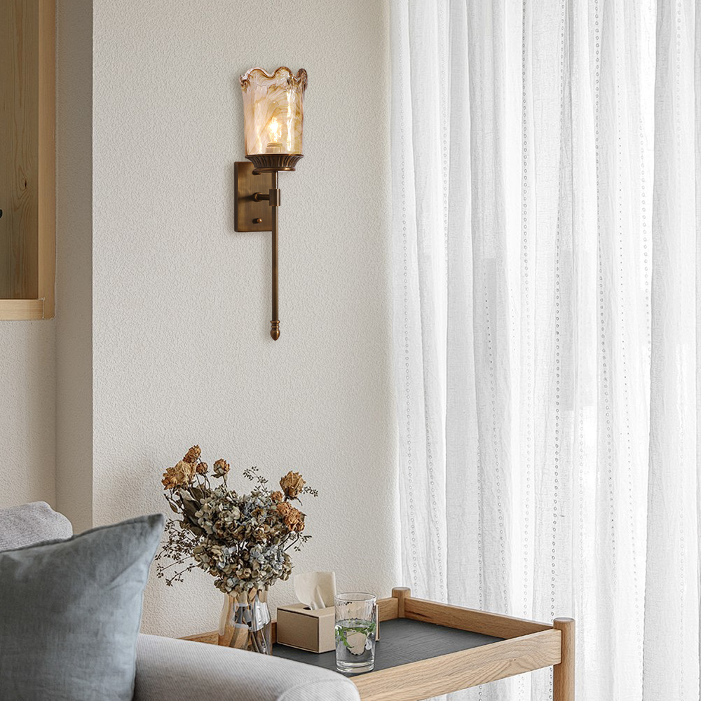 Simple Retro Glass Wall Sconce