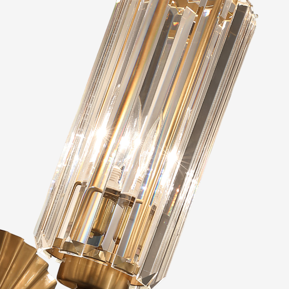 Light Luxury Crystal Gear Wall Sconce