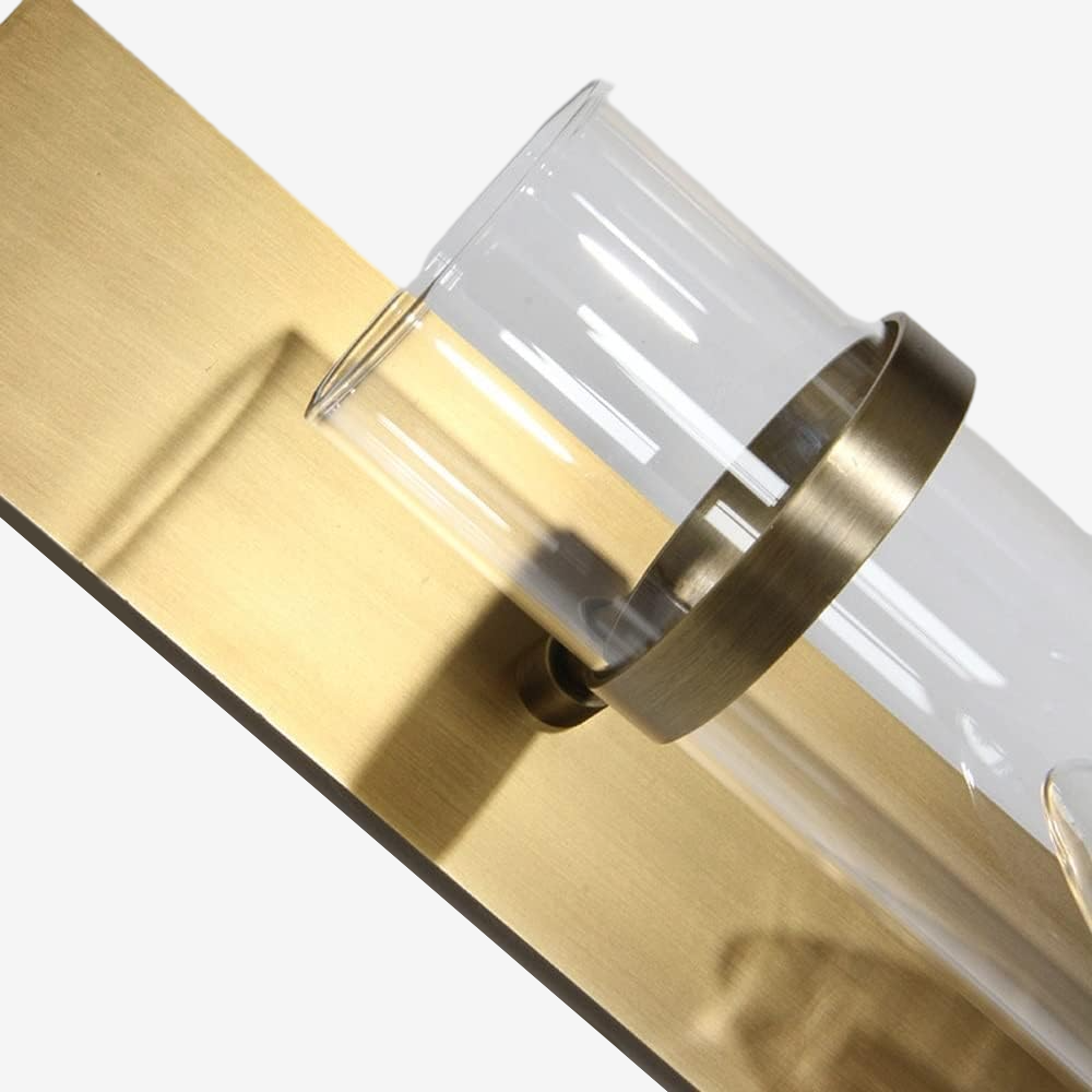 Contemporary Gold Tube Wall Sconce