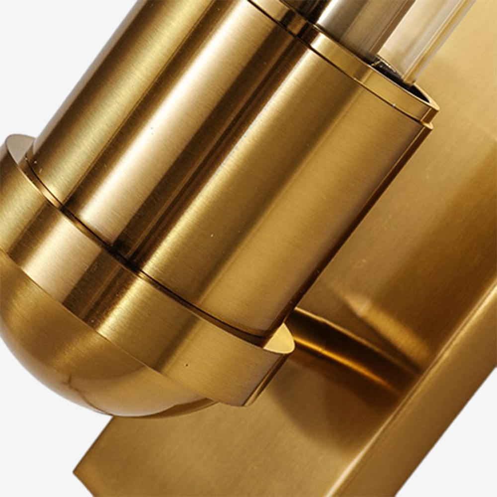 Contemporary Gold Tube Wall Sconce