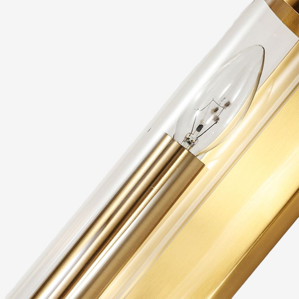 Contemporary Gold Tube Wall Sconce