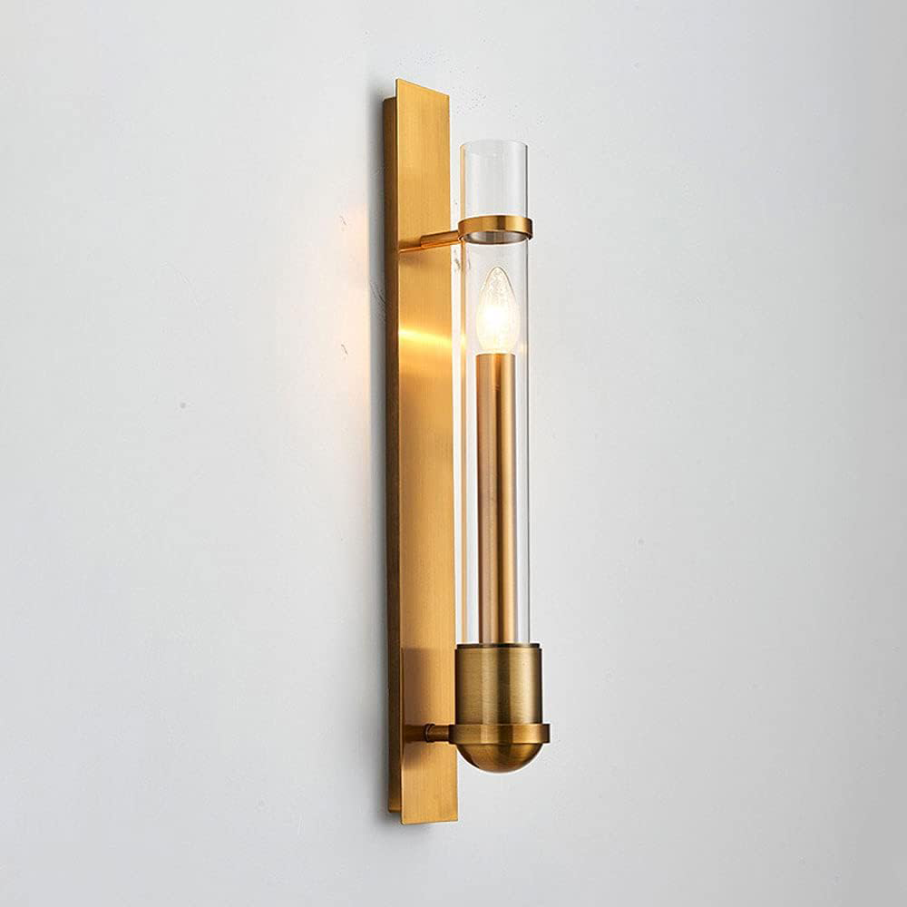 Contemporary Gold Tube Wall Sconce