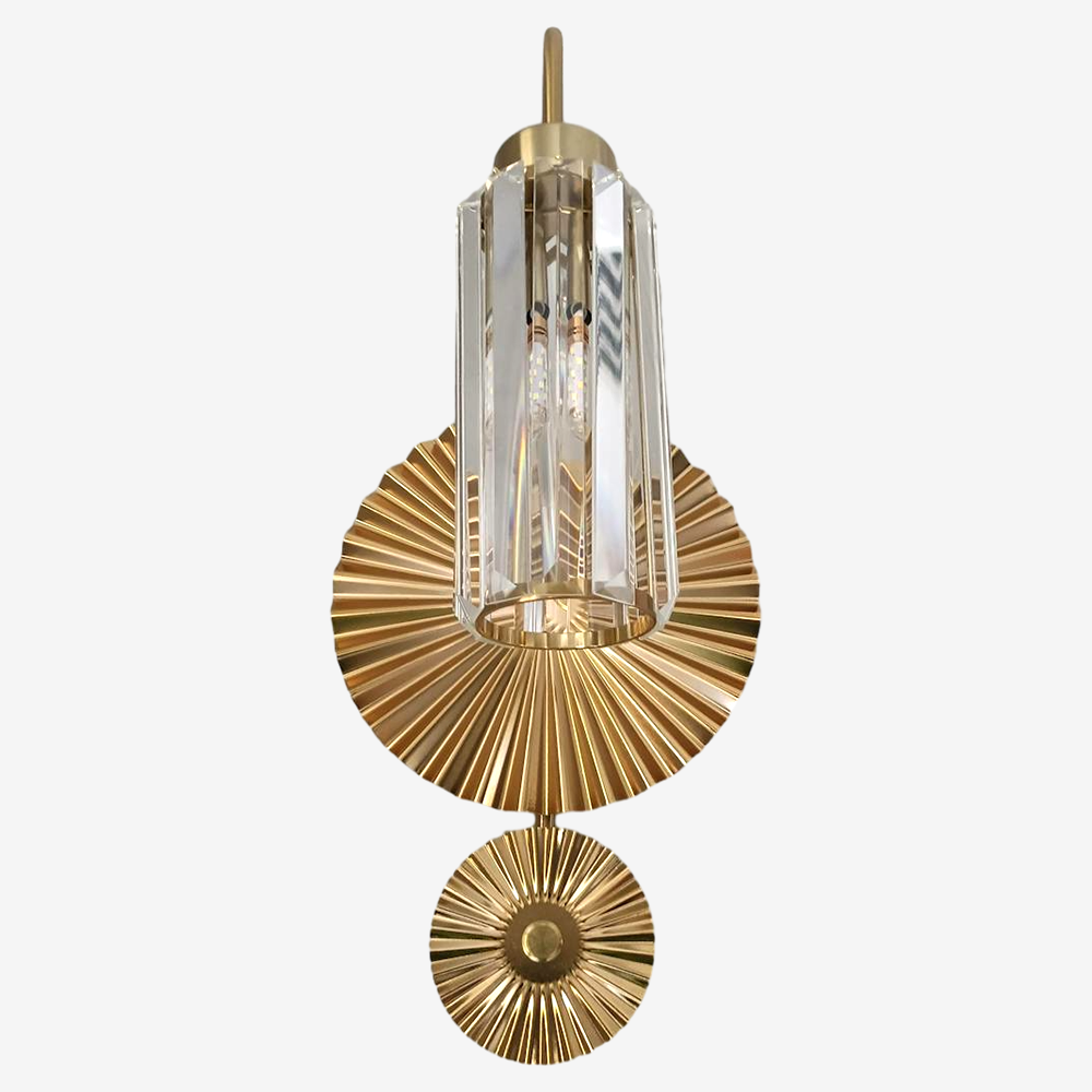 Gold Plate Crystal Atmosphere Wall Sconce