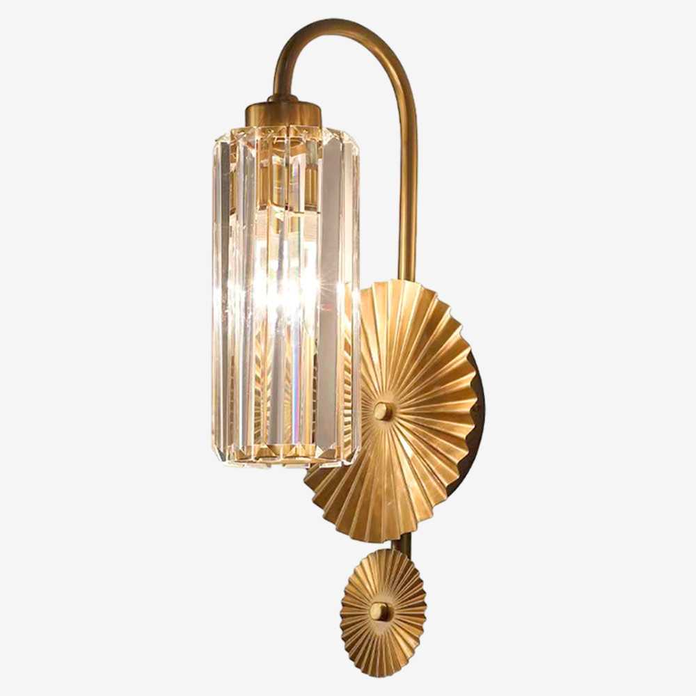 Gold Plate Crystal Atmosphere Wall Sconce