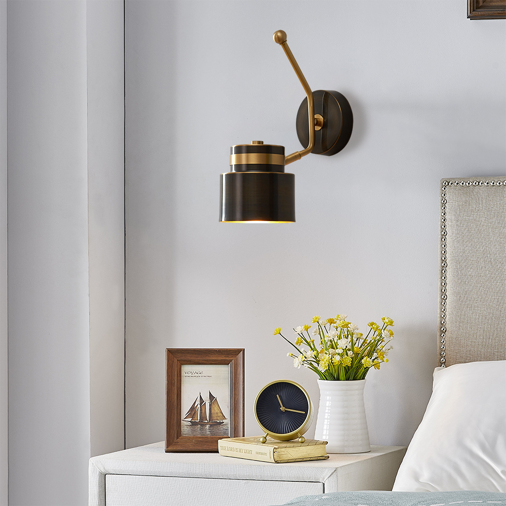 Nordic Full Copper Cylinder Wall Sconce