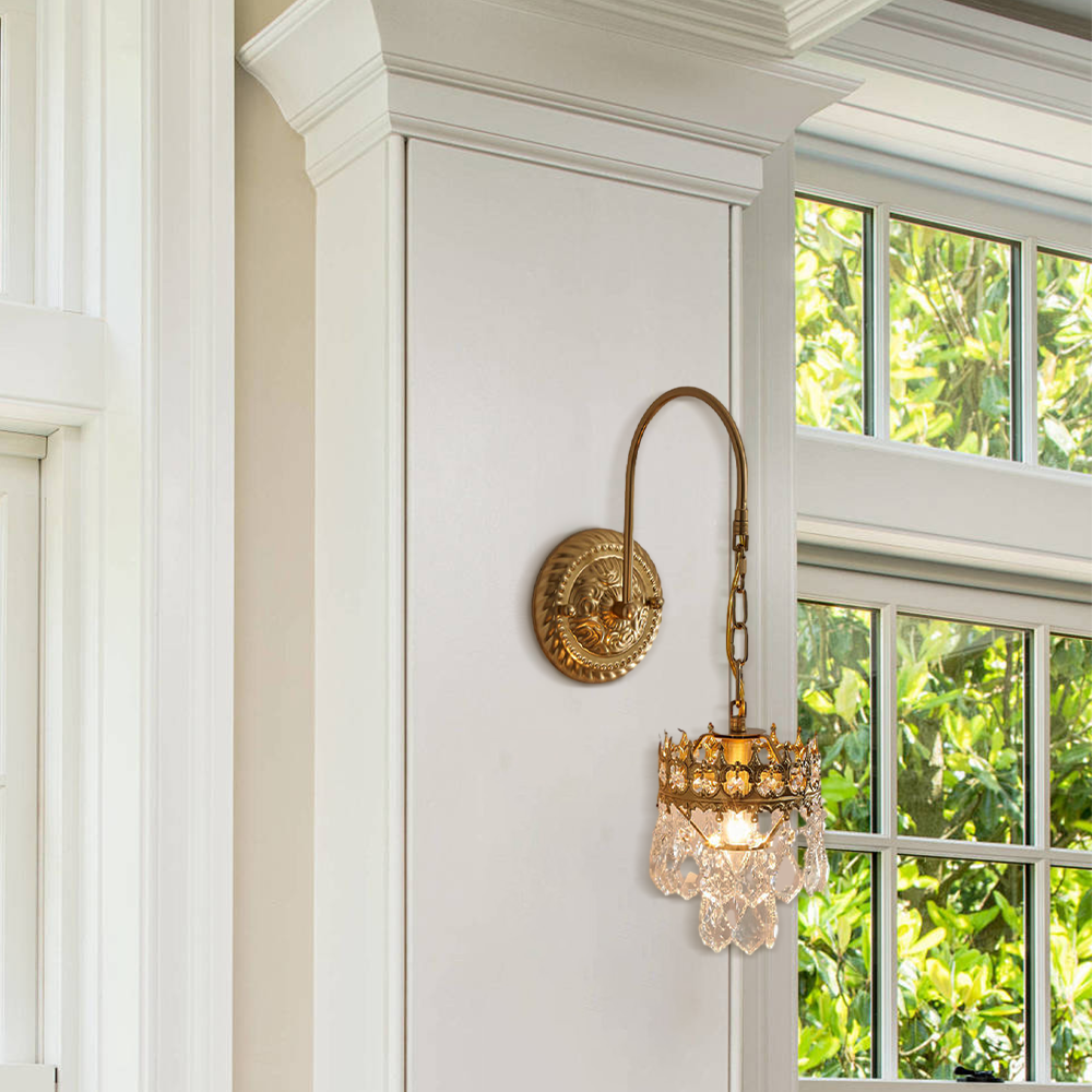 Crystal Crown Wall Sconce
