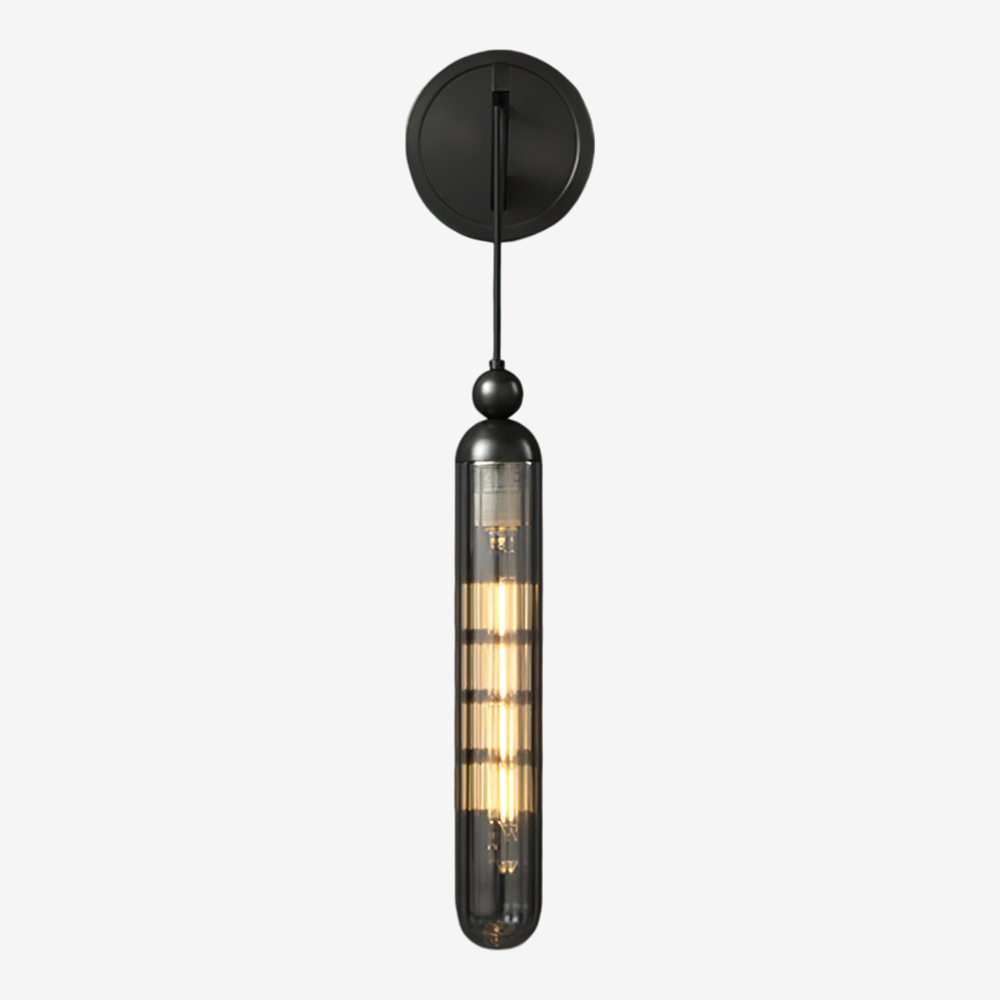 Modern Stripe Glass Brass Wall Sconce