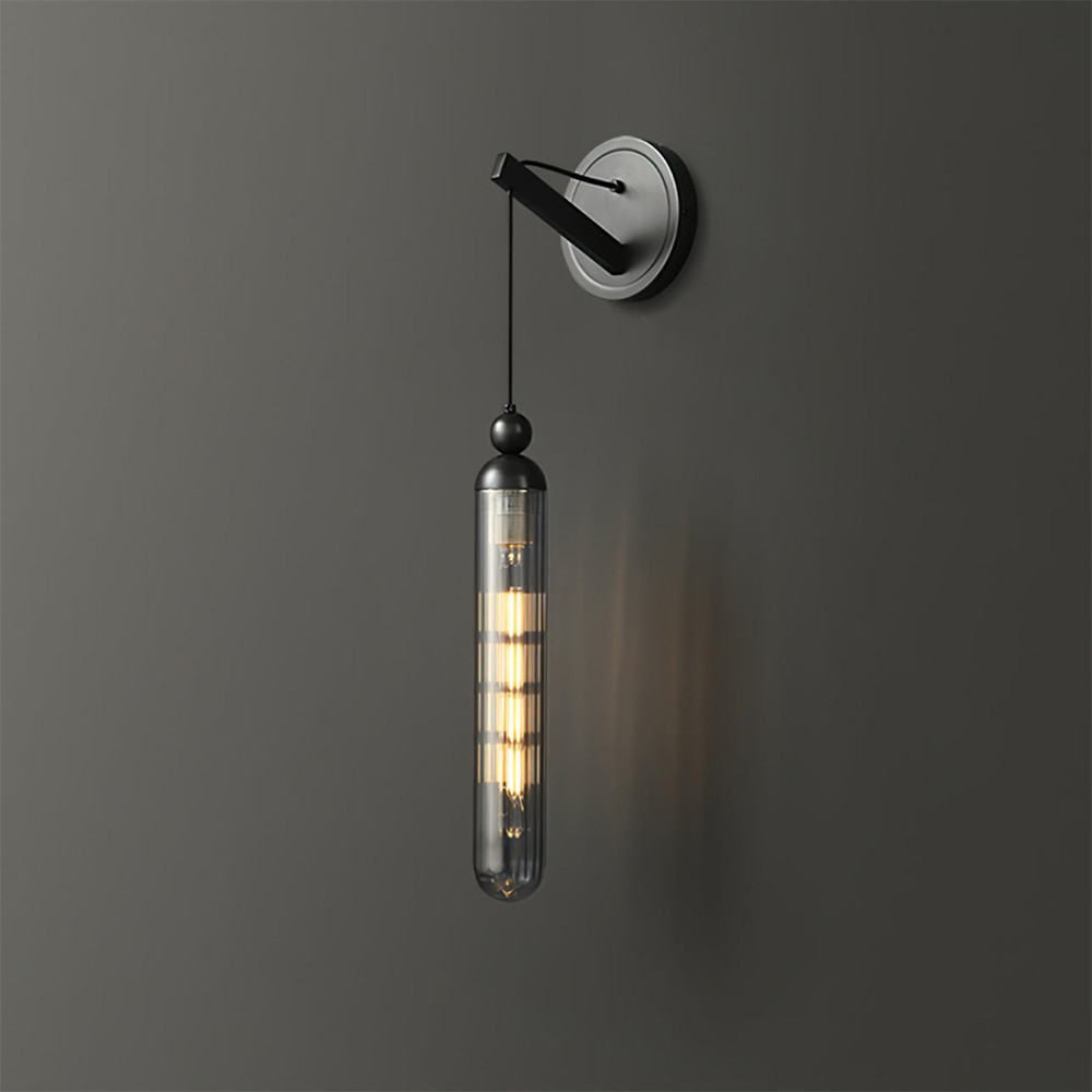 Modern Stripe Glass Brass Wall Sconce