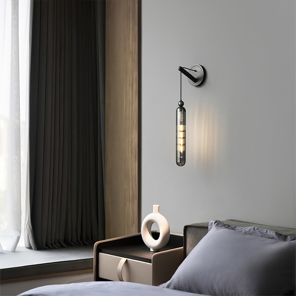 Modern Stripe Glass Brass Wall Sconce
