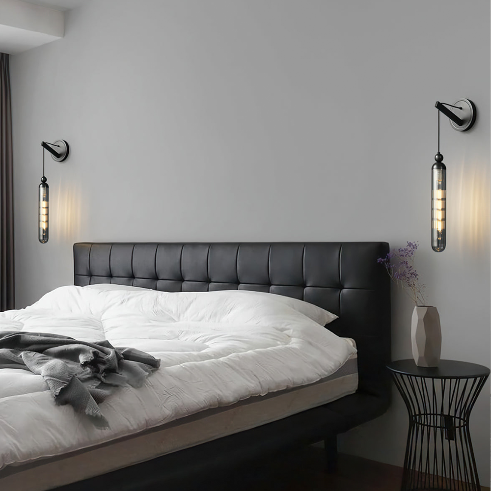 Modern Stripe Glass Brass Wall Sconce