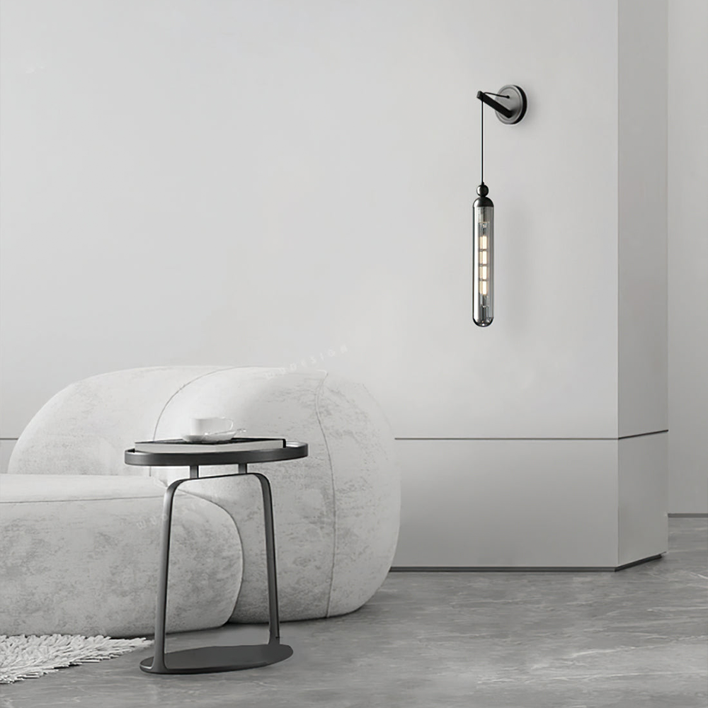 Modern Stripe Glass Brass Wall Sconce