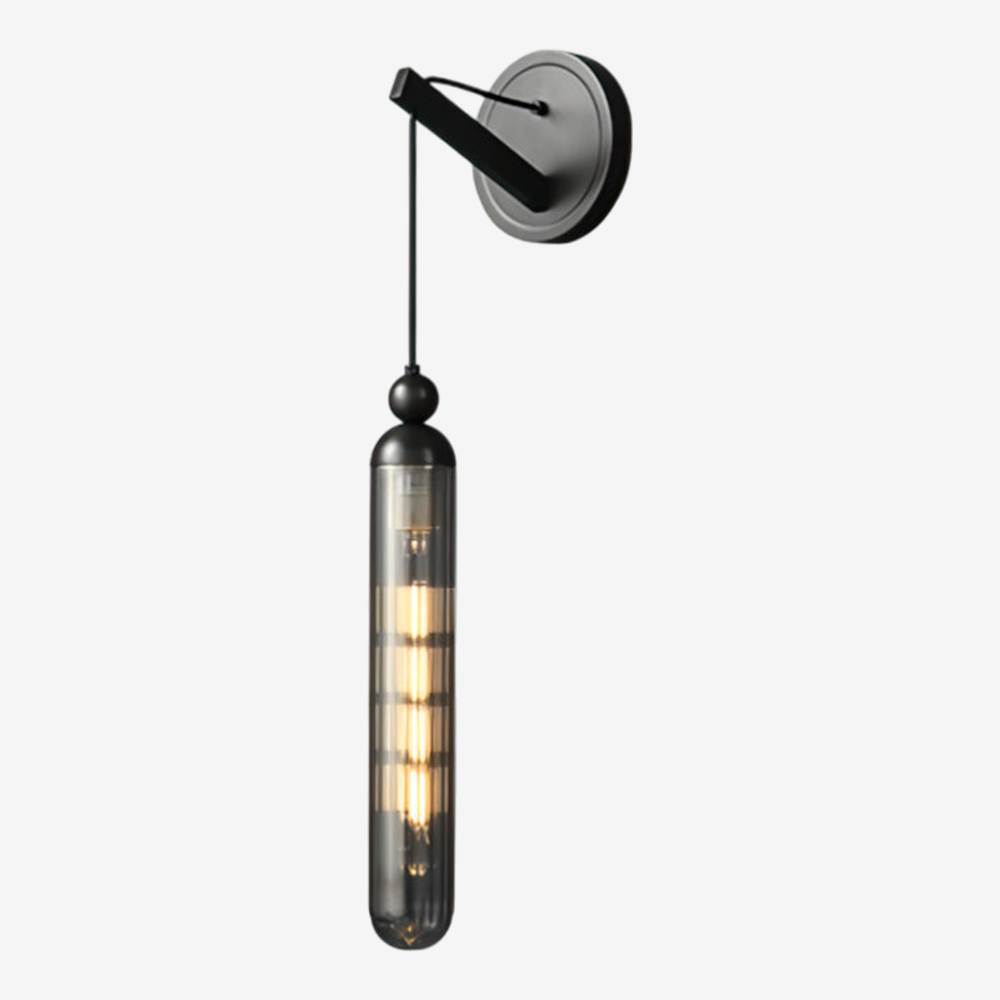 Modern Stripe Glass Brass Wall Sconce