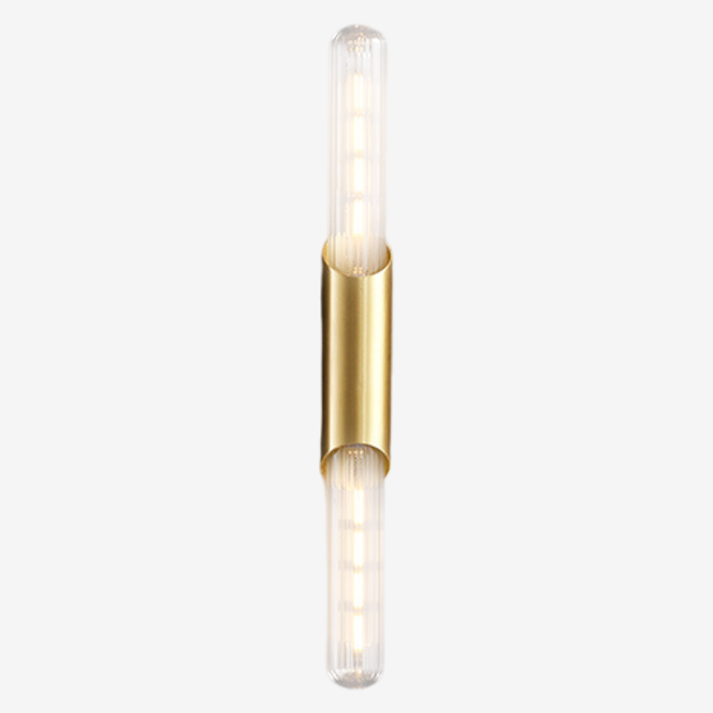 Luxe Vanity Ribbed Glass Wall Sconce